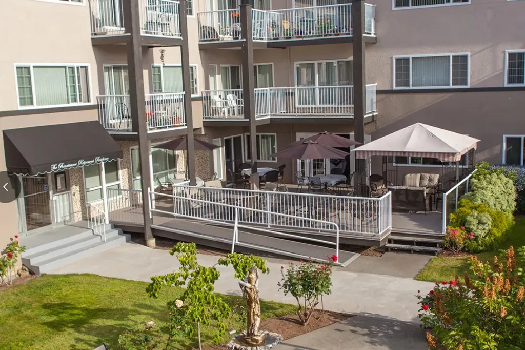 the courtyard of the Renaissance Retirement Residence in Victoria, BC