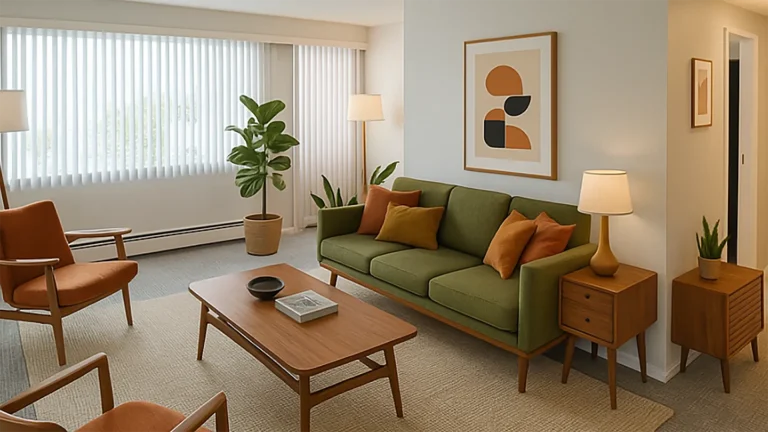 a photo of the living room in one of the suites at Renaissance Retirement Residence in Victoria, BC