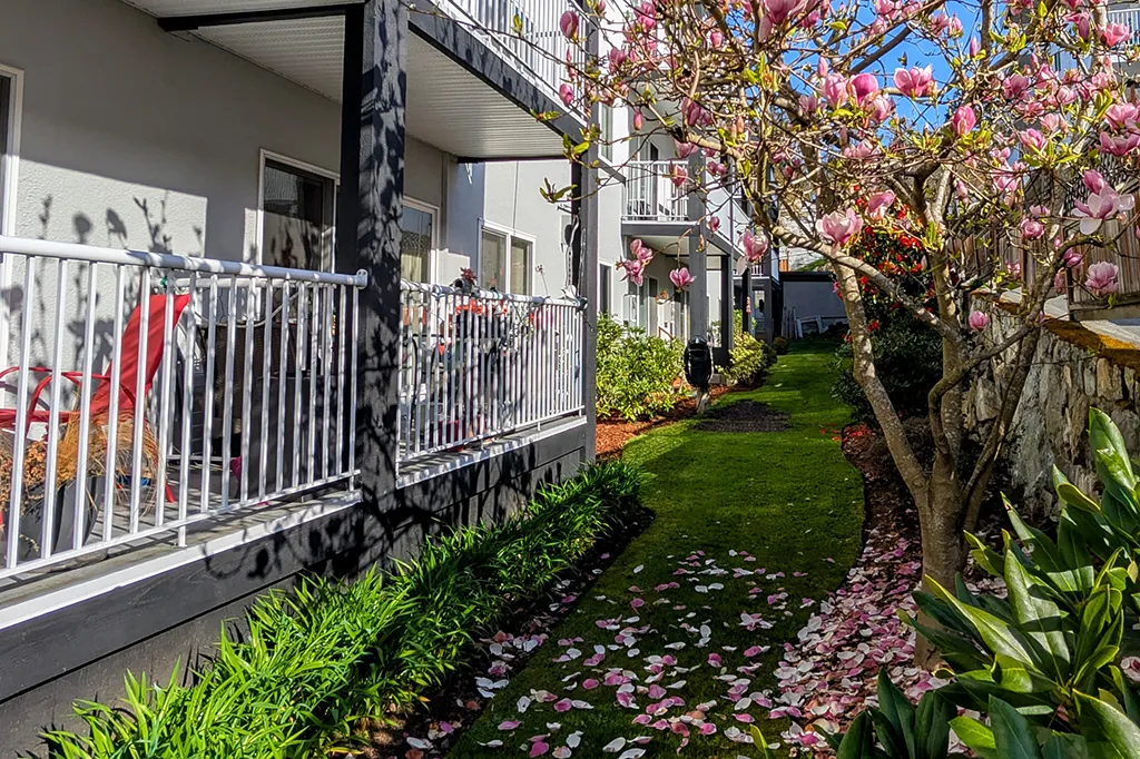 photo of balconies along the side of the Renaissance Retirement Residence