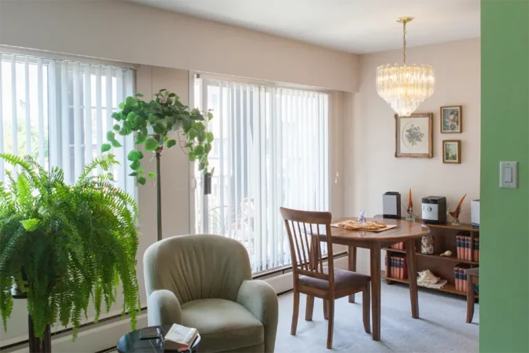 a photo of the living room in one of the suites at Renaissance Retirement Residence in Victoria, BC